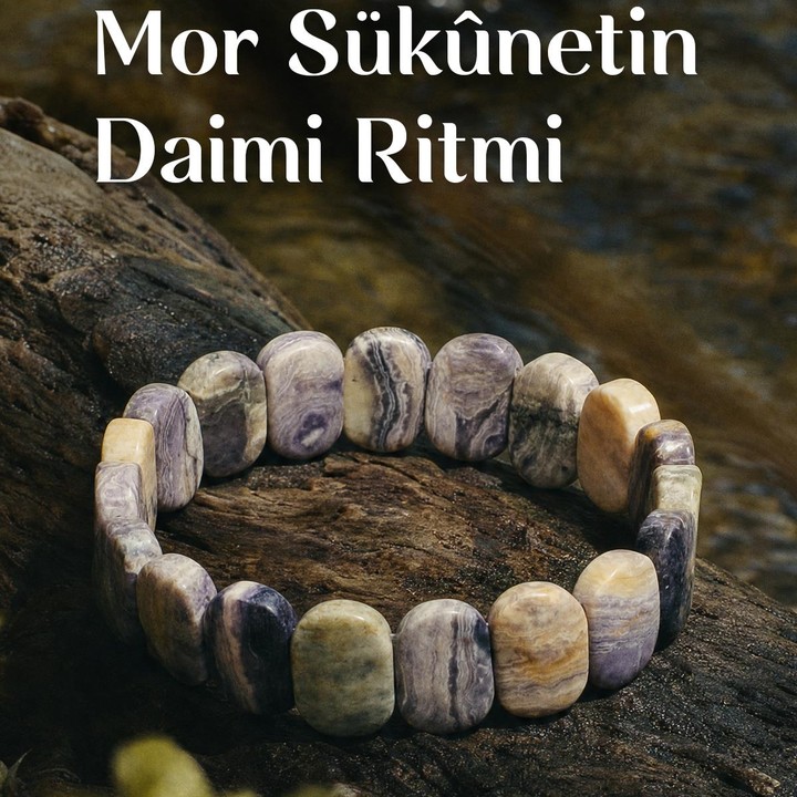 Lityum Lepidolit Taşı Bileklik – 10x16 mm