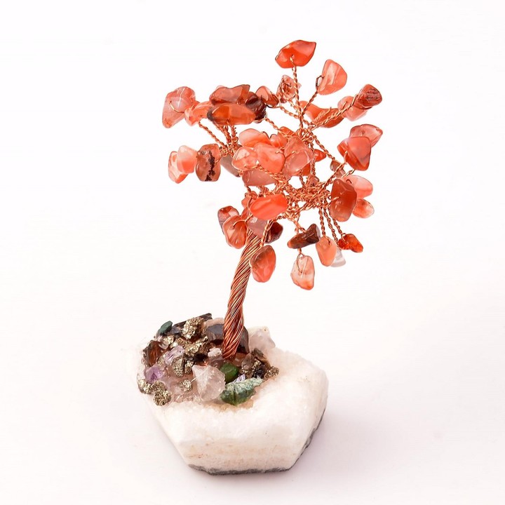 Akik Taşı Ağaç - Kristal Kuvars Tabanlı