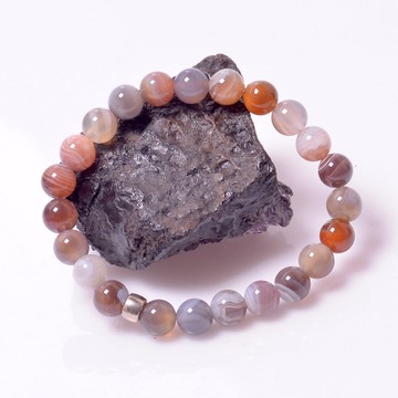 Akik Taşı Bileklik 8 mm - Botswana Akik - 2