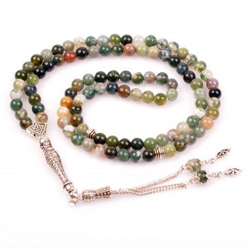 Akik Taşı Dua Tesbihi - Hint Akiği -  6 mm - 2