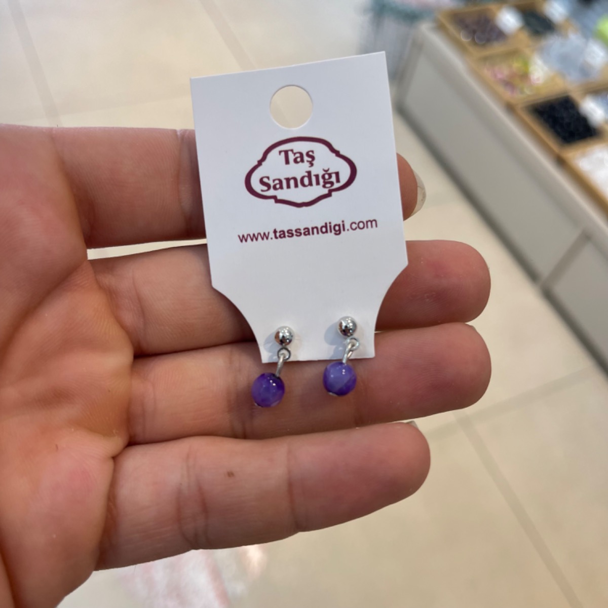 Akik Taşı Küpe - 6 mm