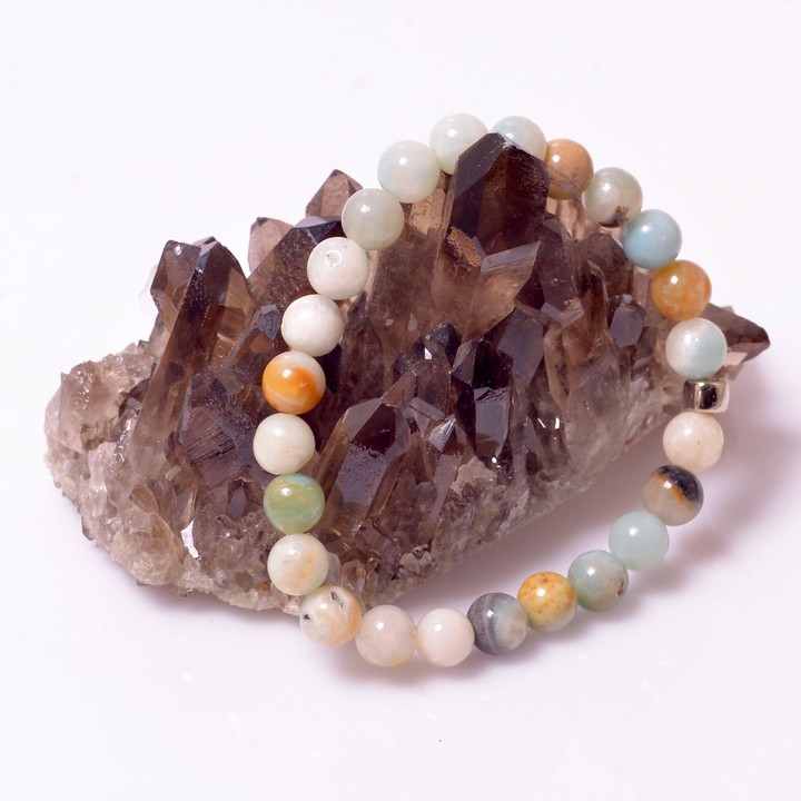 Akik Taşı Tesbih 8 mm - Mavi Siyah Crack Akik