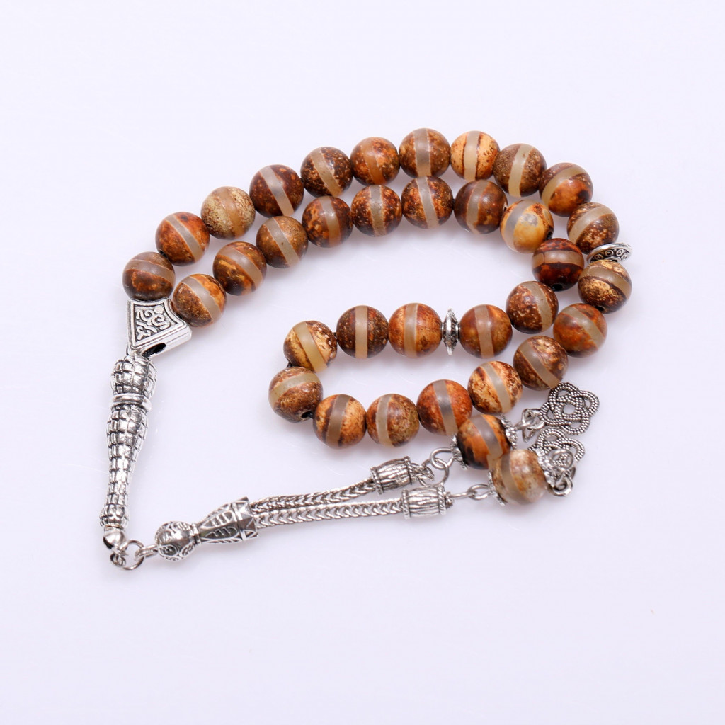 Akik Taşı Tesbih ( 8 mm ) - Tibet Akiği - Akik Taşı Tesbih ( 8 mm ) - Tibet Akiği -