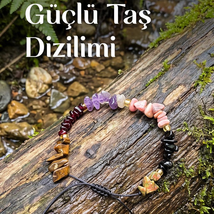 Akrep Burcu Doğal Taş Bileklik - Ayarlamalı
