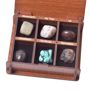 Akrep Burcu Doğal Taş Seti - Ahşap Kutulu - 2