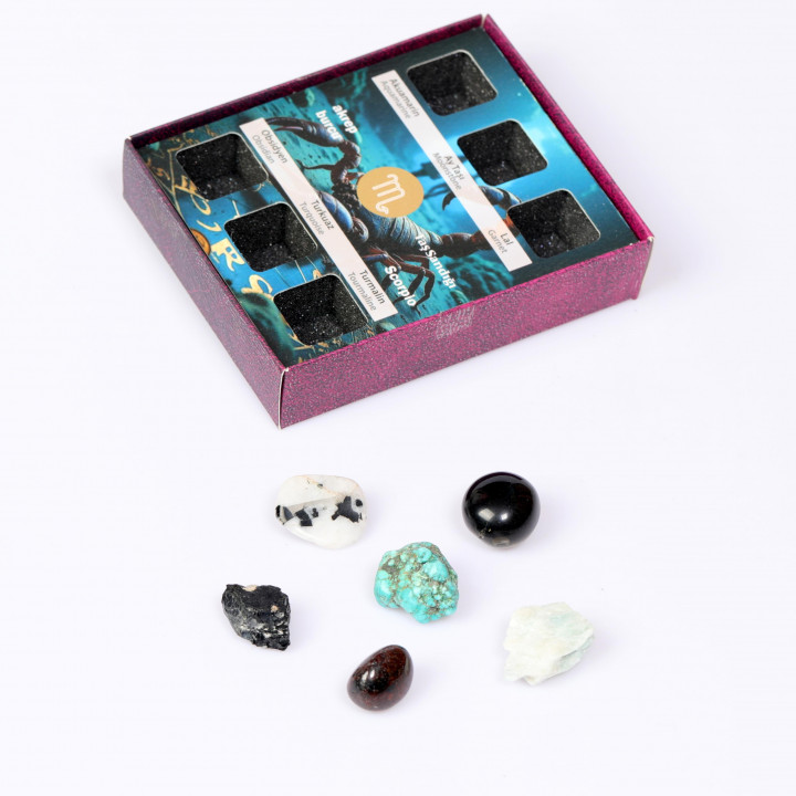 Akrep Burcu Doğal Taş Seti – Karton Kutulu - 2