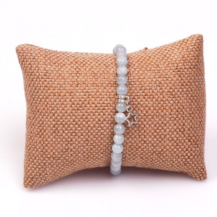 Akuamarin Taşı Bileklik ( 6 mm )