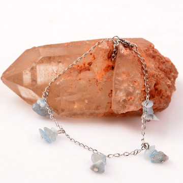 Akuamarin Taşı Bileklik – Kararmaz Zincirli - 2