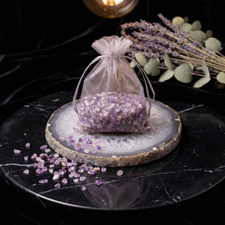 Ametist Kırık Taş Kese - 40 gr - 1