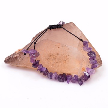 Ametist - Pembe Kuvars - Aventurin Taşı Bileklik ( Ayarlamalı ) - 2