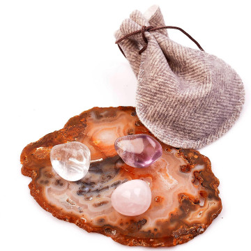 Ametist - Pembe Kuvars - Kristal Kuvars Taşı Kütle