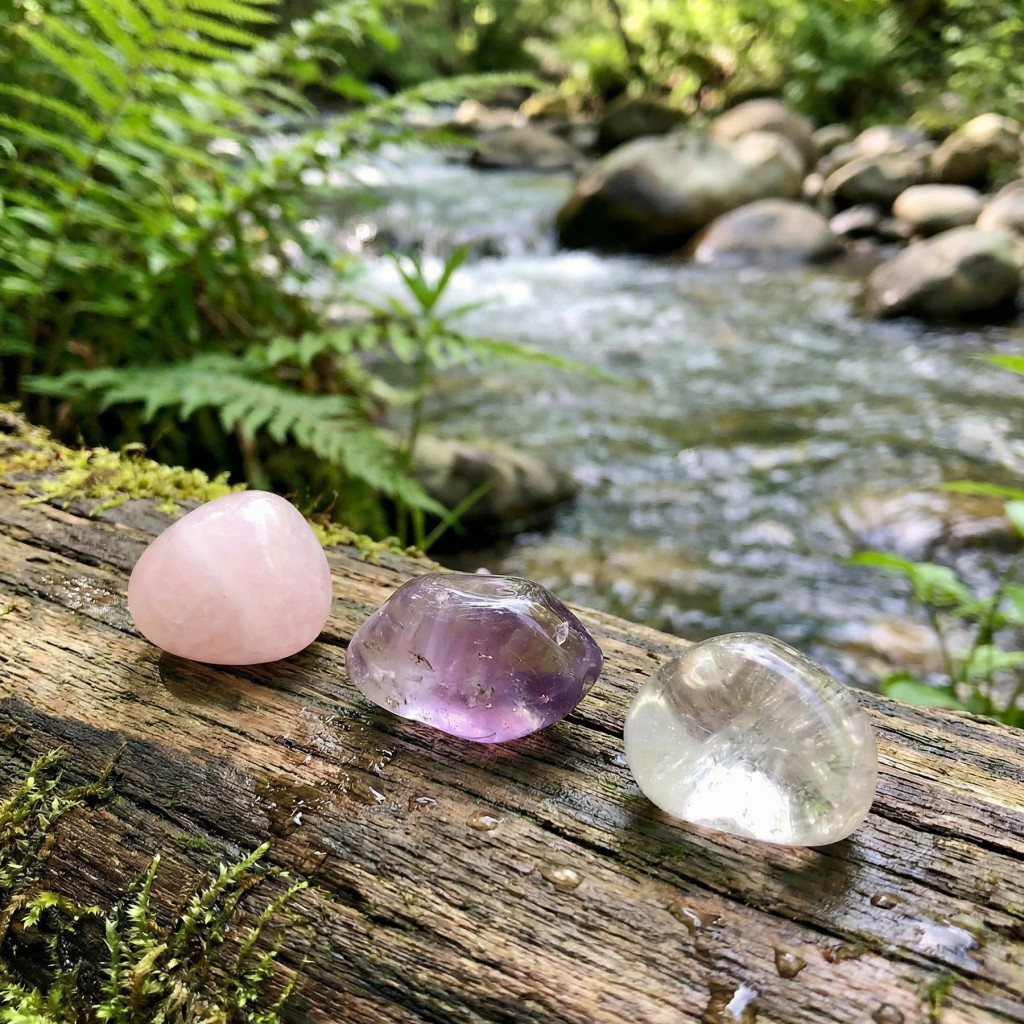 Ametist - Pembe Kuvars - Kristal Kuvars Taşı Kütle