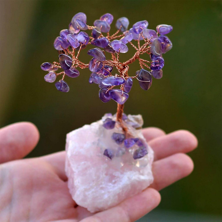 Ametist Taşı Ağaç – Pembe Kuvars Taşlı