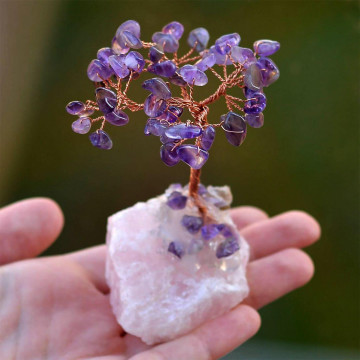 Ametist Taşı Ağaç – Pembe Kuvars Taşlı