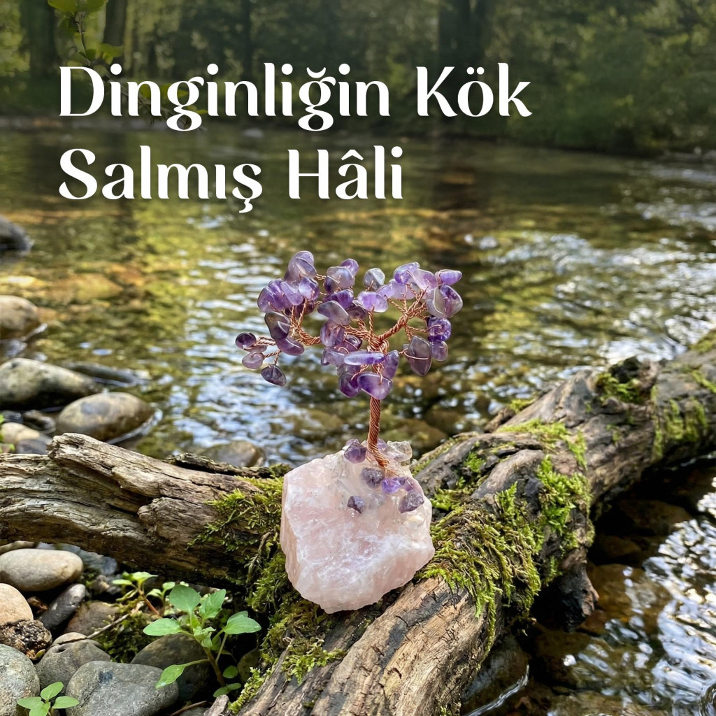 Ametist Taşı Ağaç – Pembe Kuvars Taşlı