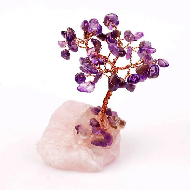 Ametist Taşı Ağaç – Pembe Kuvars Taşlı