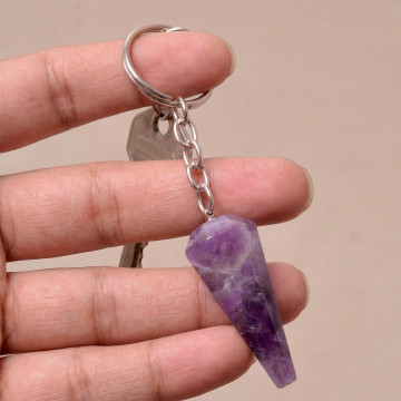 Ametist Taşı Anahtalık - Koni Şeklinde