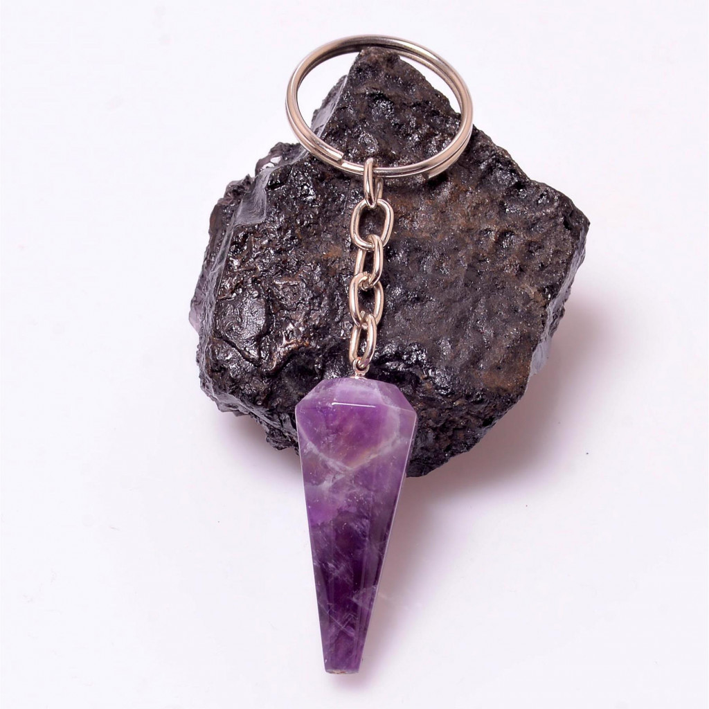 Ametist Taşı Anahtalık - Koni Şeklinde