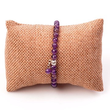 Ametist Taşı Bileklik ( 6 mm ) - 2