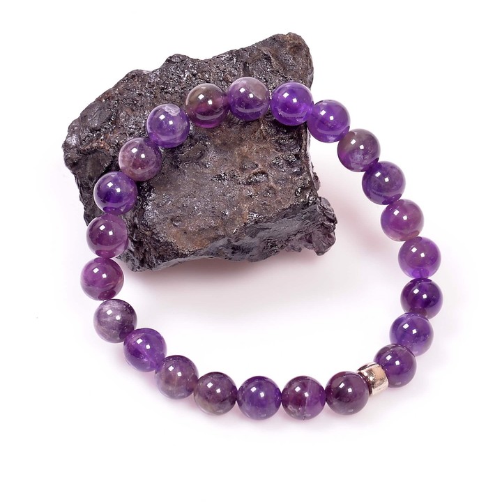 Ametist Taşı Bileklik - 8 mm