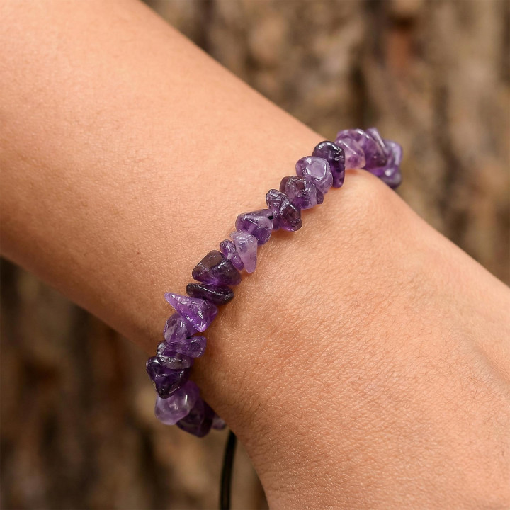 Ametist Taşı Bileklik - Ayarlamalı