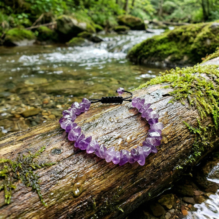 Ametist Taşı Bileklik - Ayarlamalı