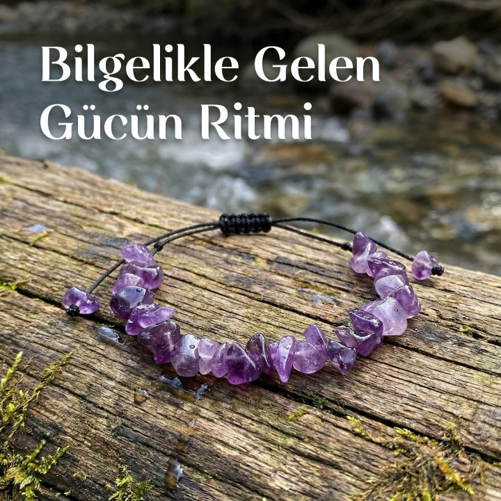 Ametist Taşı Bileklik - Ayarlamalı