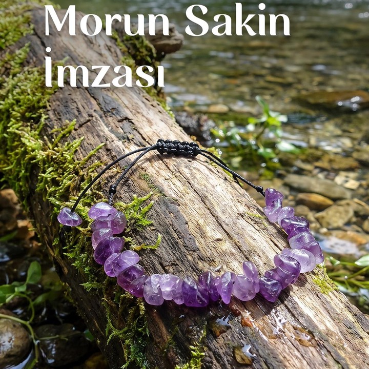Ametist Taşı Bileklik - Ayarlamalı