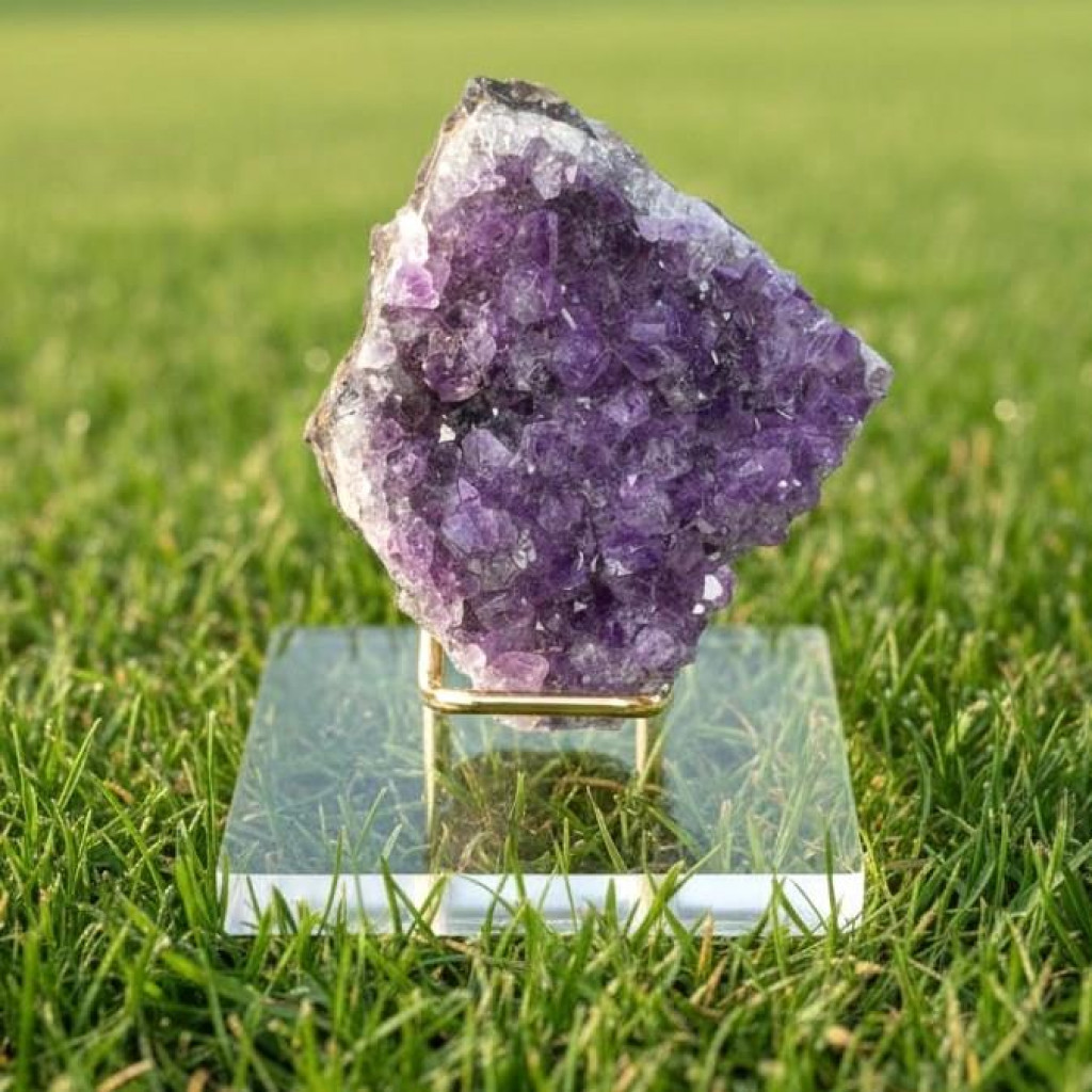 Ametist Taşı Ham Parça –Plexi Standlı