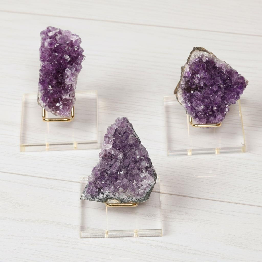 Ametist Taşı Ham Parça –Plexi Standlı