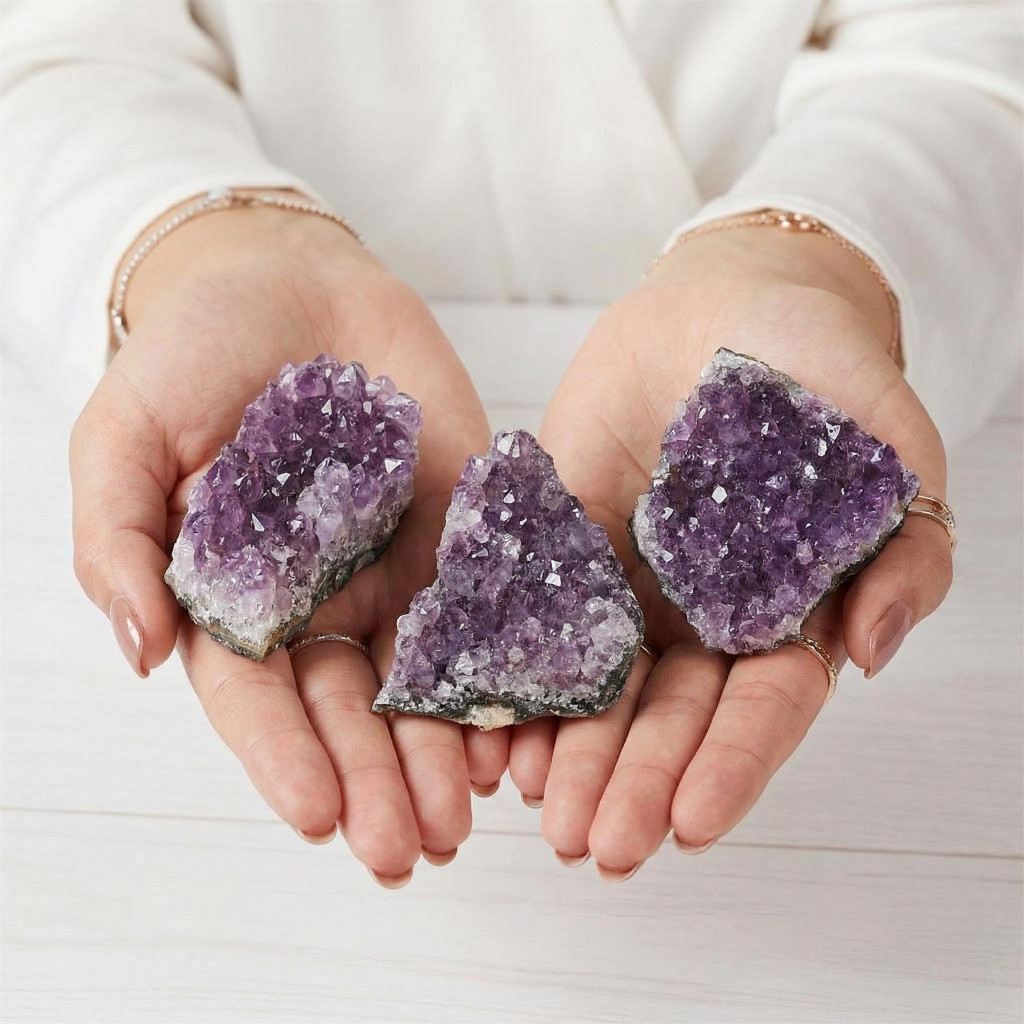 Ametist Taşı Ham Parça –Plexi Stantlı