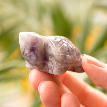 Ametist Taşı Kaplumbağa Figürü - 2