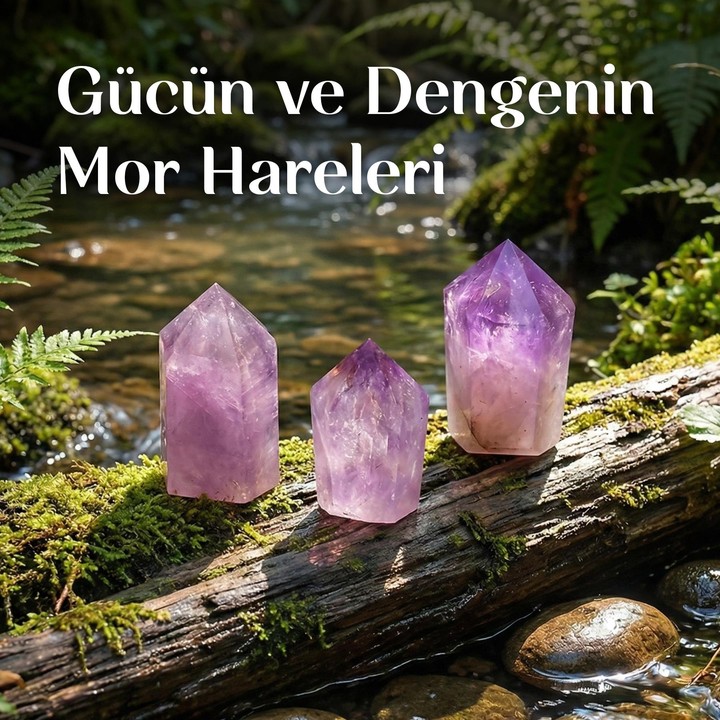 Ametist Taşı Kazık Kütle - Küçük Boy 4 cm