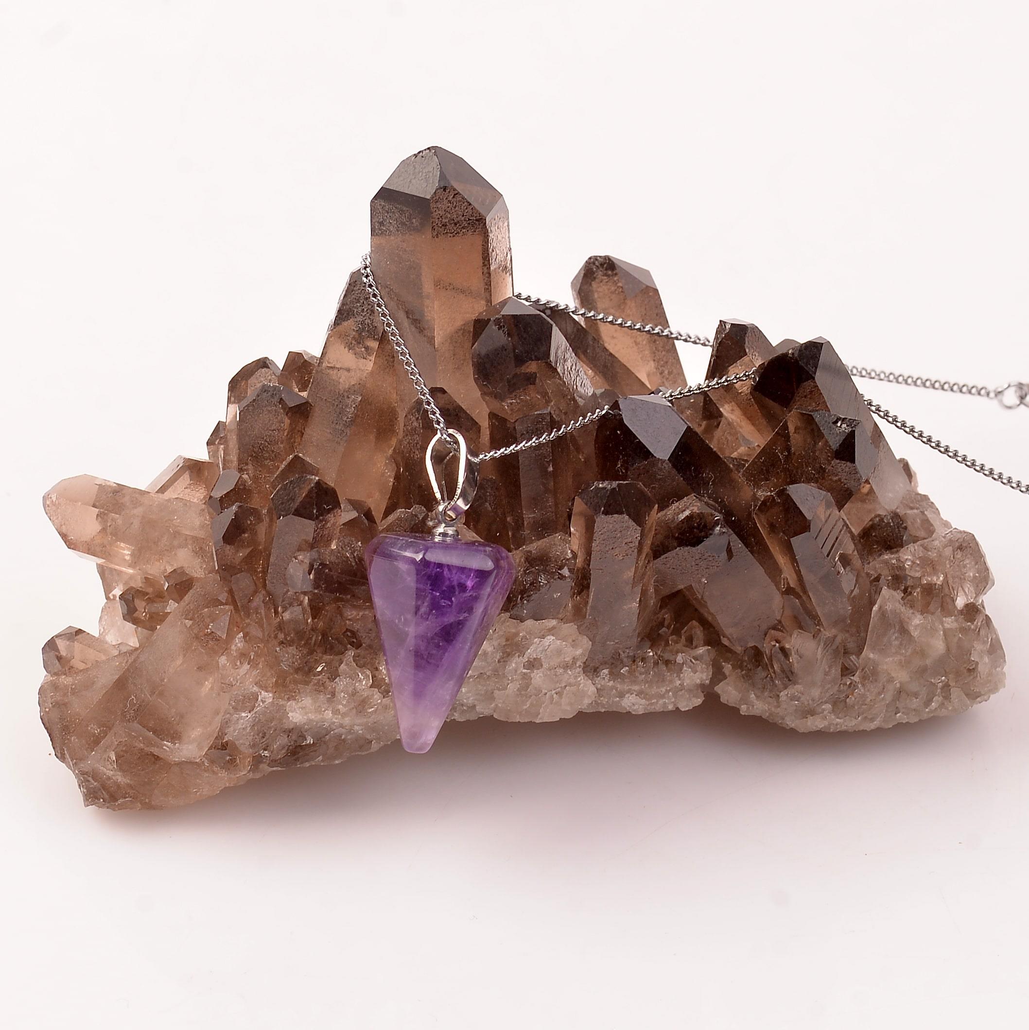 Amethyst Stone Koni Necklace