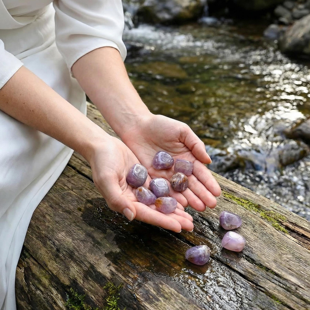 Ametist Taşı Kütle - Açık Renkli