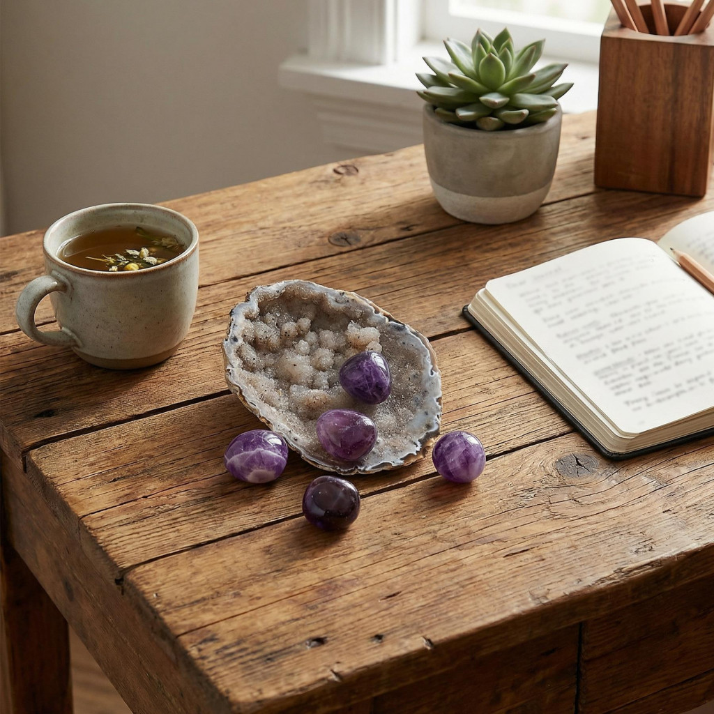 Ametist Taşı Kütle - Koyu Renk