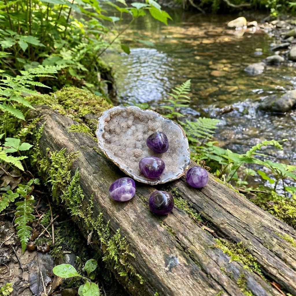 Ametist Taşı Kütle - Koyu Renk