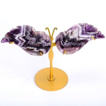 Ametist Taşı Melek Kanadı – Doğal Taş Dekoratif Obje - 2