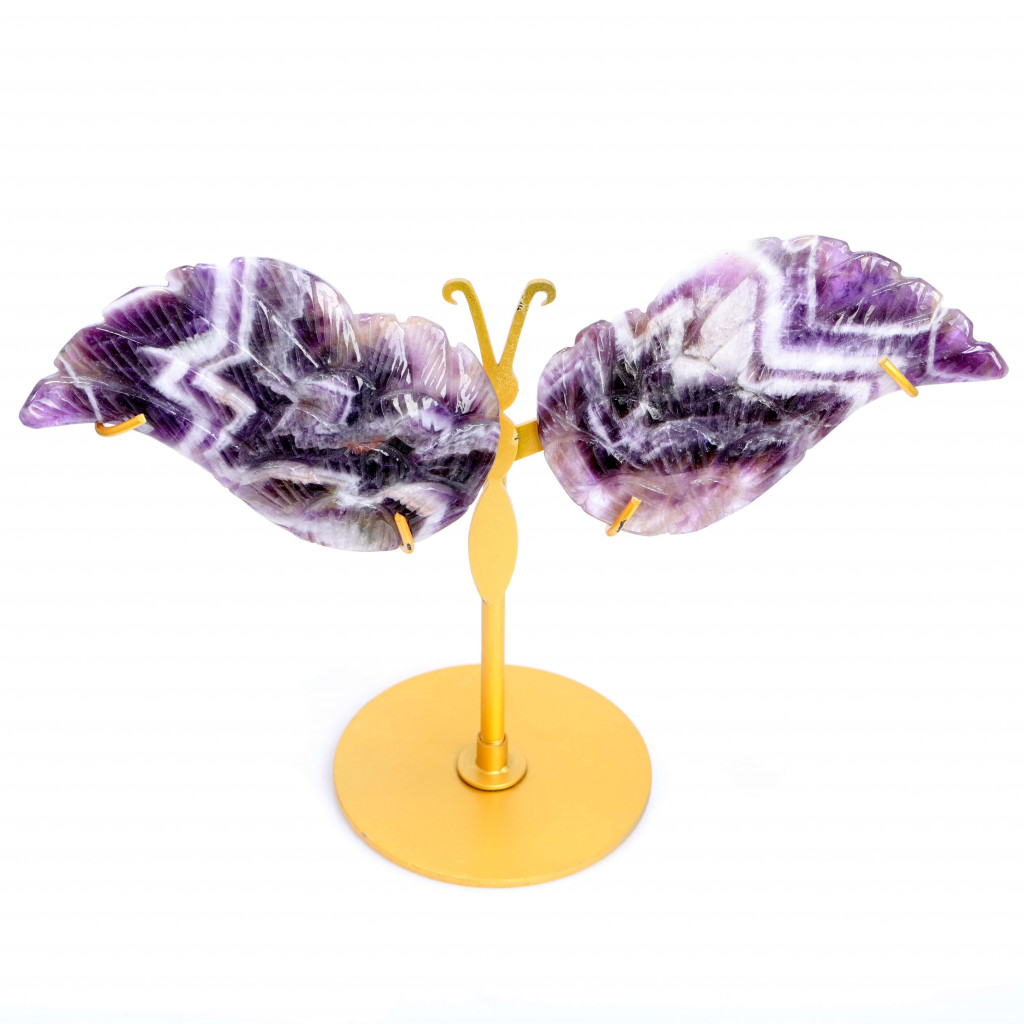 Ametist Taşı Melek Kanadı – Doğal Taş Dekoratif Obje