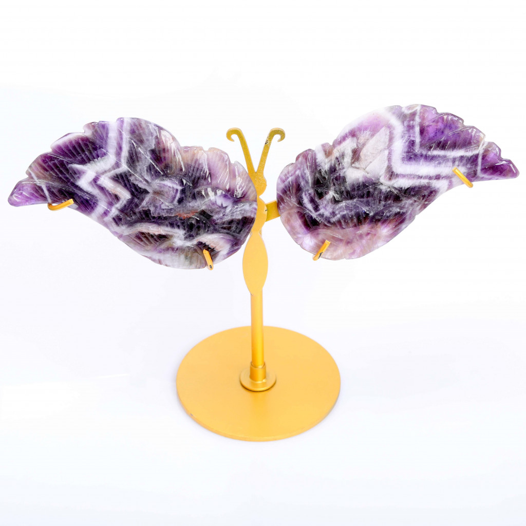 Ametist Taşı Melek Kanadı – Doğal Taş Dekoratif Obje