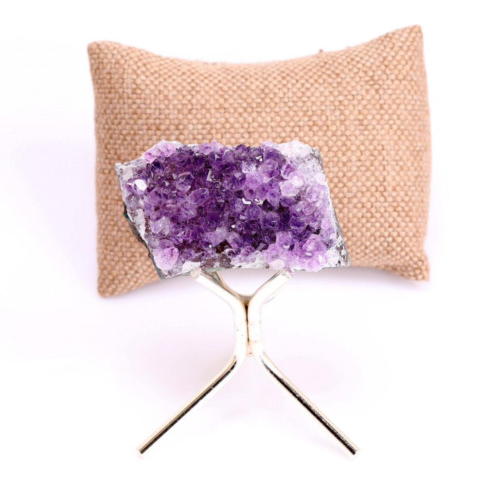 Ametist Taşı Metal Standlı Kütle - Ham Ametist Taşı Parça Ametist Taşı Metal Standlı Kütle - Ham Ametist Taşı Parça