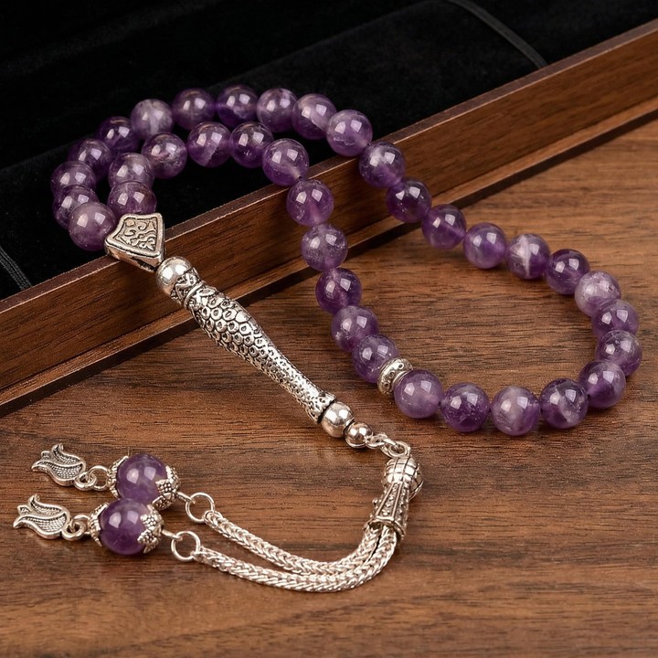 Ametist Taşı Tesbih (8 mm)