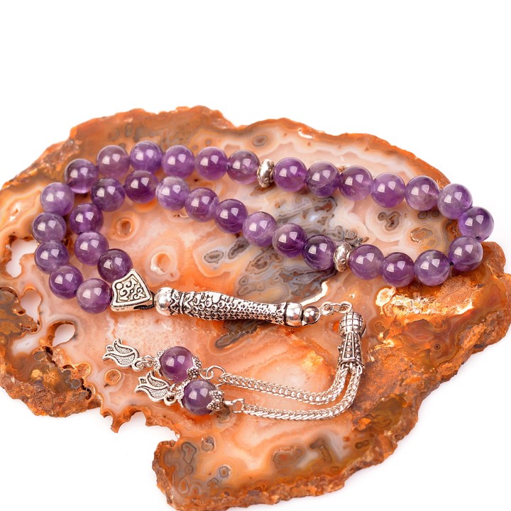 Ametist Taşı Tesbih (8 mm) - 2