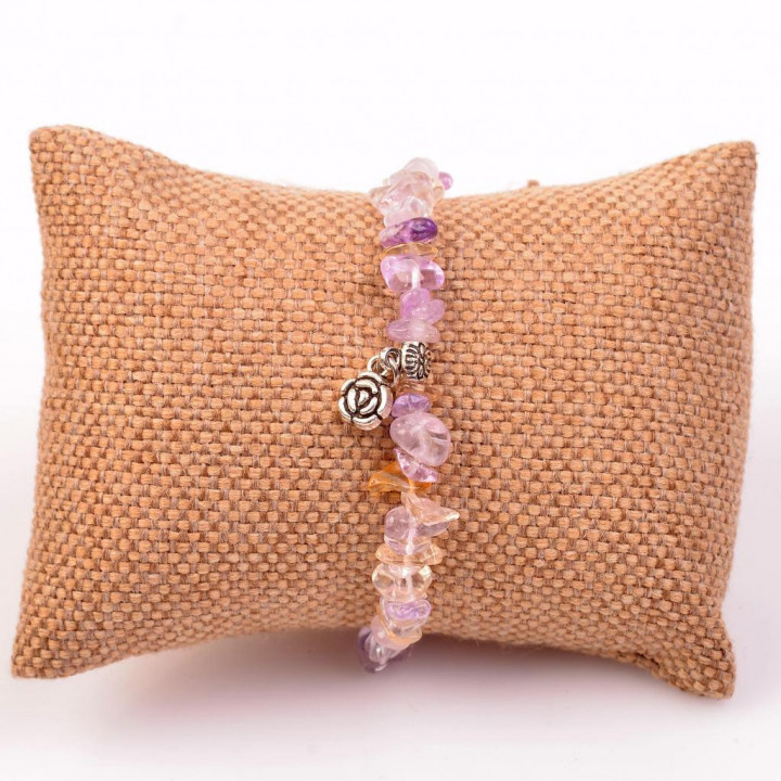 Ametrin Taşı Şekilsiz Bileklik