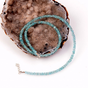 Apatit Taşı Gümüş Kolye - 4 mm - 2