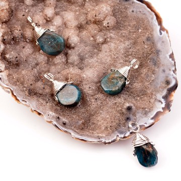 Apatit Taşı Kolye - Damla Şeklinde - 2