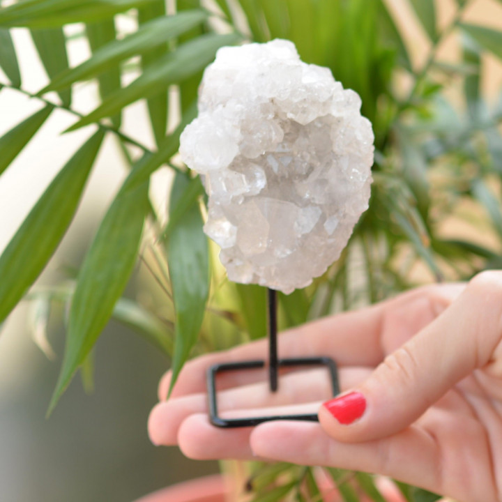 Apofilit Taşı Kütle - Metal Standlı