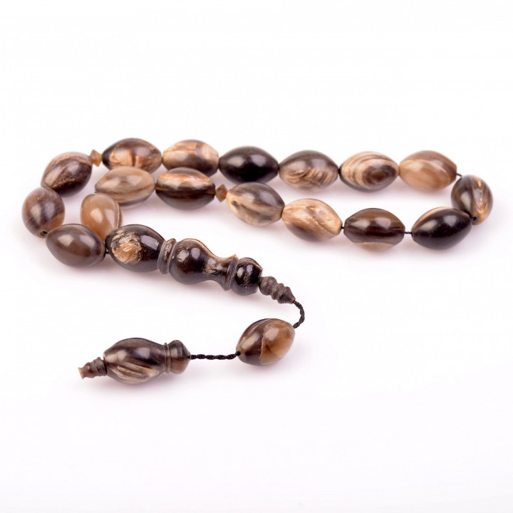 Arpa Kesim Bufalo Boynuzu Efe Tesbihi (10*14 mm) - 2