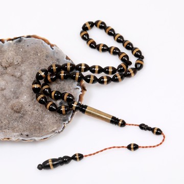 Arpa Kesim İşlemeli Kuka Tesbih 6*10 mm - 2