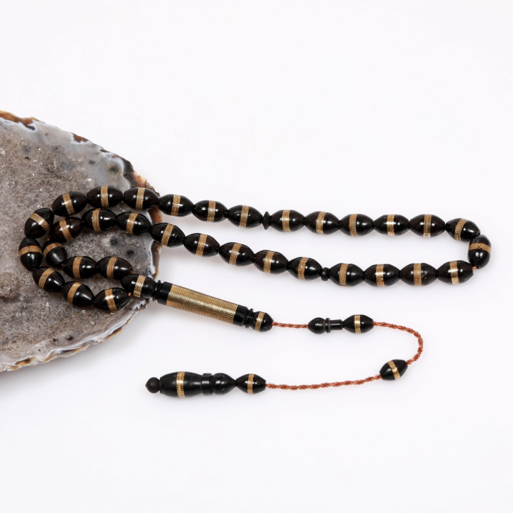 Arpa Kesim İşlemeli Kuka Tesbih 6*10 mm